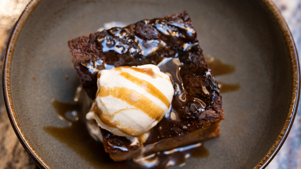 Fried Carmel Bread Pudding