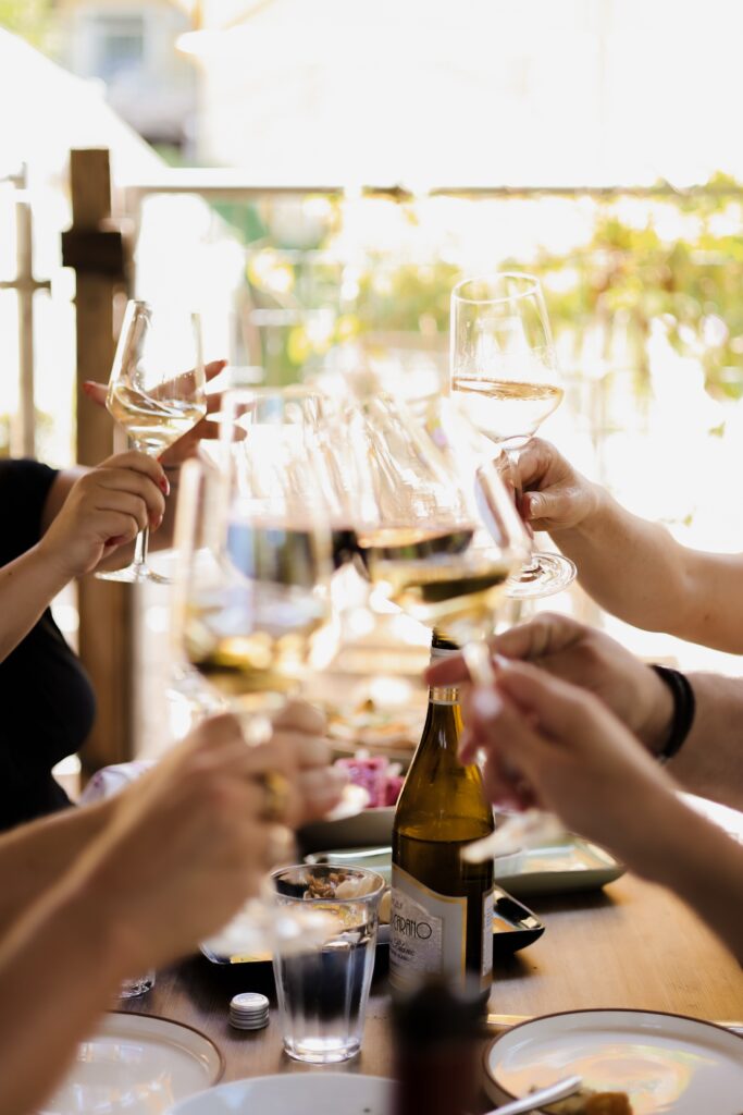Toast to friends at FARMSTAND.