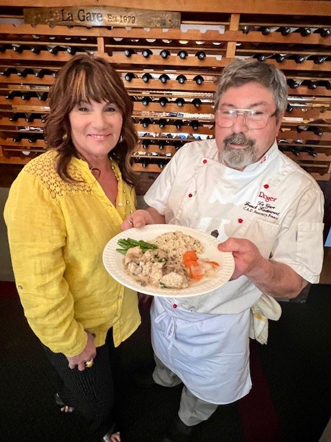Jackie and Roger, owners and chef of La Gare