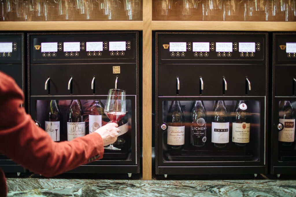 Wine on tap.