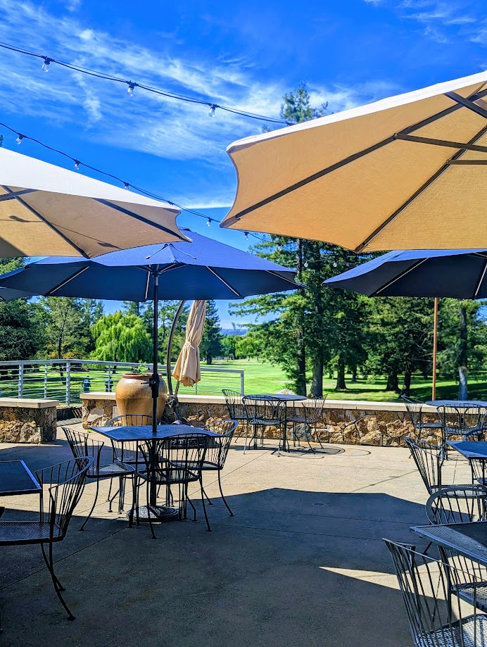 Outdoor seating on the terrace.